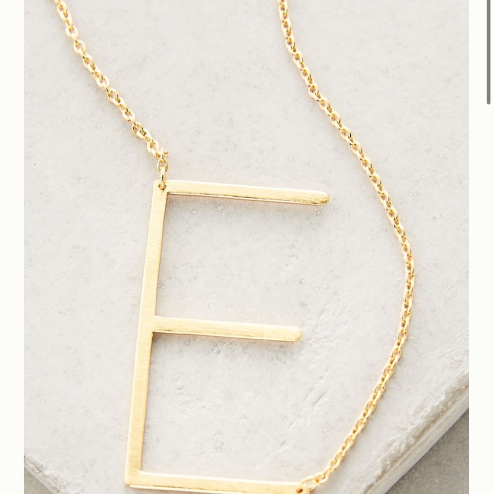 E monogram anthropology necklace